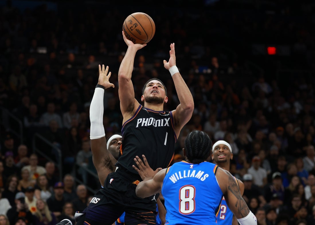 NBA roundup: Devin Booker’s last-second 3 lifts Suns over Thunder